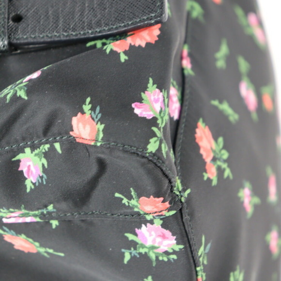 PRADA rucksack daypack 1BZ811 nylon leather black multicolor silver metal fittin - Picture 5 of 9